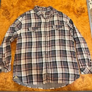 Tre Vero men’s cowboy plaid button up shirt, extra large
